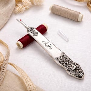 Engraved Seam Ripper Personalized Name, Vintage Alloy Sewing Tool, Unique Gift for Fashion Designer, Tailor, Mom, Sewing Lover