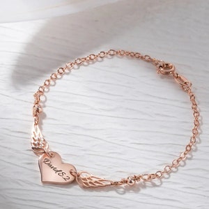 Custom Mommy of An Angel Bracelet | Memorial Jewelry, Infant Loss Bracelet | Loss of Mother Bracelet | Miscarriage Gift, Memorial Wing Charm image 9