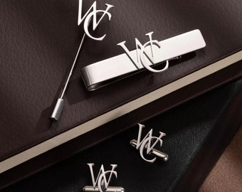 Gemelli personalizzati, spilla da bavero, fermacravatta per uomo / spilla da bavero per matrimonio con nome / spilla regalo per sposo con nome / regali per il miglior uomo, spilla da bavero per matrimonio con nome