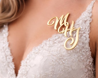 Personalized Initial Name Lapel Pin Bride | Wedding Gift Lapel Pin Initial Name | Gift for Best Men and Dad | Initial Brooch Pin Bridesmaid