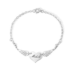 Custom Mommy of An Angel Bracelet | Memorial Jewelry, Infant Loss Bracelet | Loss of Mother Bracelet | Miscarriage Gift, Memorial Wing Charm image 5