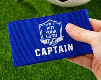 Custom Team Captain Armband, Personalized Soccer Football Band with Logo, Team Captain Gift for Players