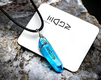 Custom Kyber Crystal Necklace | Personalized Aurebesh Name Necklace | Jedi Kyber Crystal Name Necklace | Star Wars Kyber Crystal Necklace