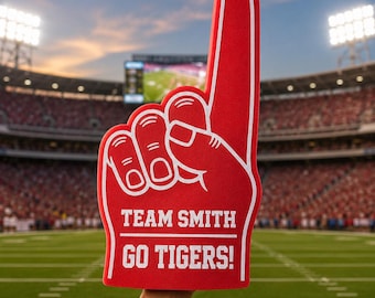 Personalized Foam Finger | Custom Game Day Cheer, Sports Fan Accessory