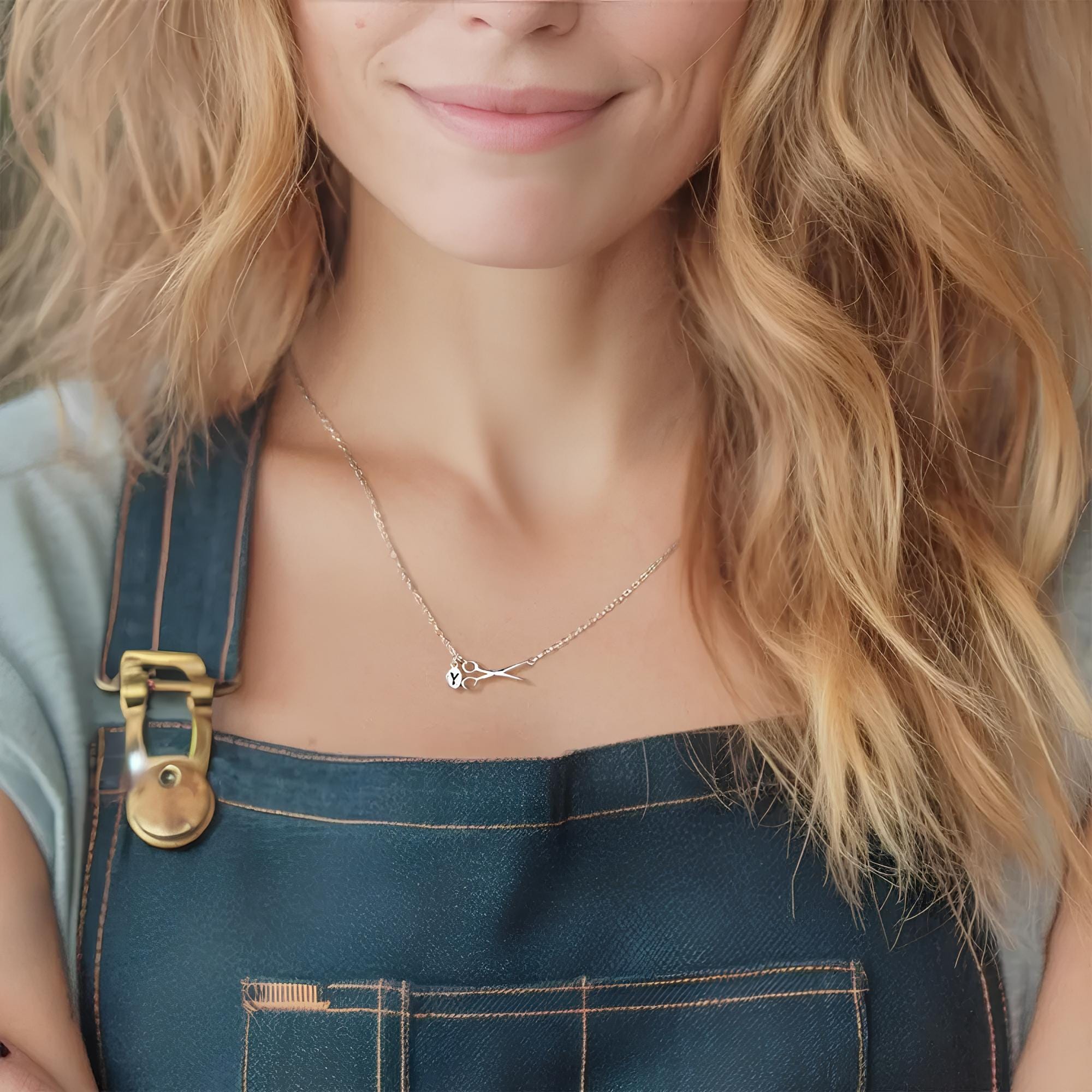 Custom Scissors Necklace for Hairdresser | Dainty Small Scissor Sterling Silver | Hairstylist Must Haves, Cosmetology School Graduation Gift