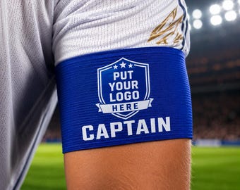 Personalized Captain Armband with Team Logo, Custom Soccer Football Captain Band, Youth Adult Team Armband, Sports Team Gift