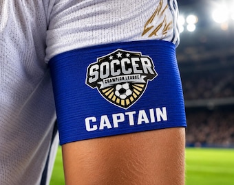 Personalized Captain Armband with Custom Logo, Soccer Football Captain Band, Team Leader Gift for Youth & Adult Teams