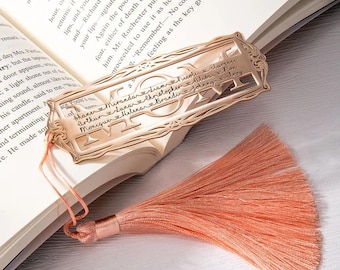 Custom Name Family Bookmark with Tassel | Mom, Dad, Papa, Nana Bookmark Family Name Stainless Steel | Give for Book Lover