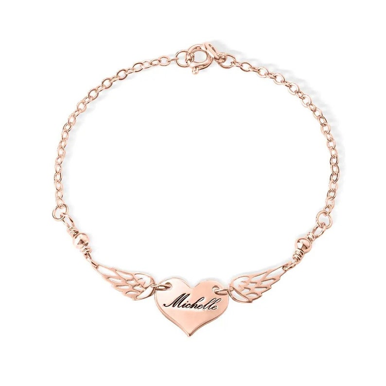 Custom Mommy of An Angel Bracelet | Memorial Jewelry, Infant Loss Bracelet | Loss of Mother Bracelet | Miscarriage Gift, Memorial Wing Charm image 7