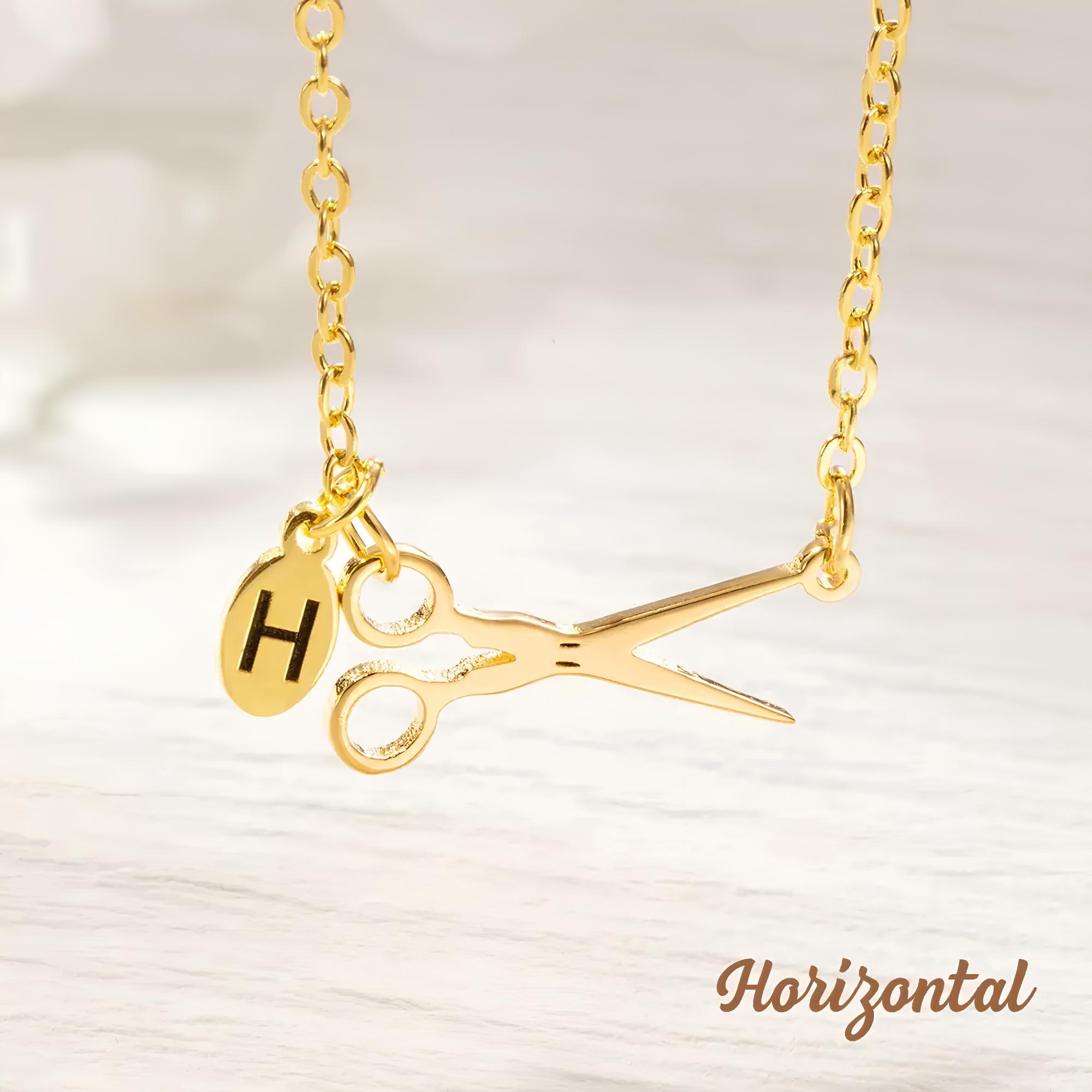 Custom Scissors Necklace for Hairdresser | Dainty Small Scissor Sterling Silver | Hairstylist Must Haves, Cosmetology School Graduation Gift