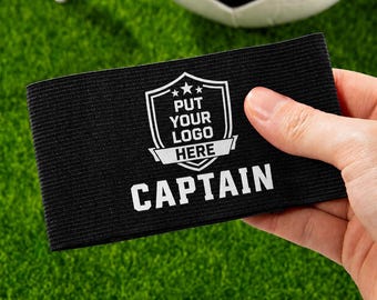 Custom Team Captain Armband For Kids, Personalized Soccer Football Band with Logo, Team Captain Gift for Players