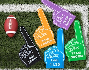 Personalized Foam Finger with Custom Message | Custom Game Day Cheer Finger | Sports Gift, Bachelor Party, Wedding, Graduation & Team Spirit