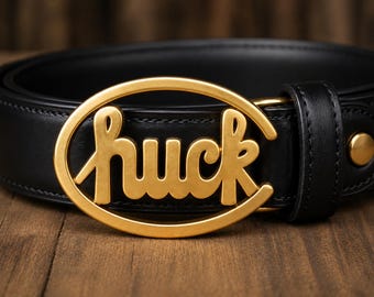 Customized Name Belt Buckle | Initial Name Buckle Belt with Leather | Personalized Men Gift Belt for Men and Women | Custom Buckle Name Boys