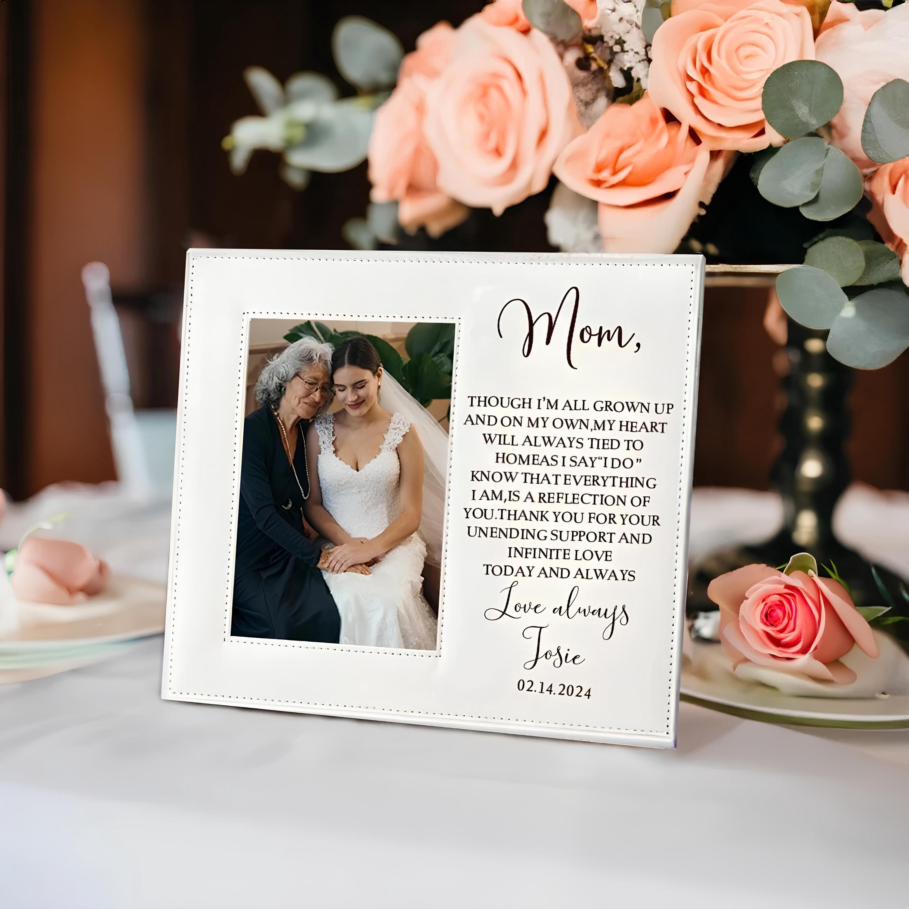 Foto e cornice personalizzate per la madre della sposa / Cornice unica per madre e figlia / Idee regalo per mia madre il giorno del mio matrimonio