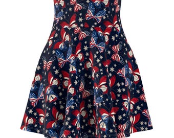 Stars and Stripes July 4th Skirt - Lightweight, July 4th