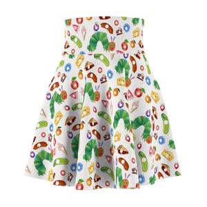 Children's Book Skater Skirt: Hungry Caterpillar Pattern - Soft Stretch Fabric