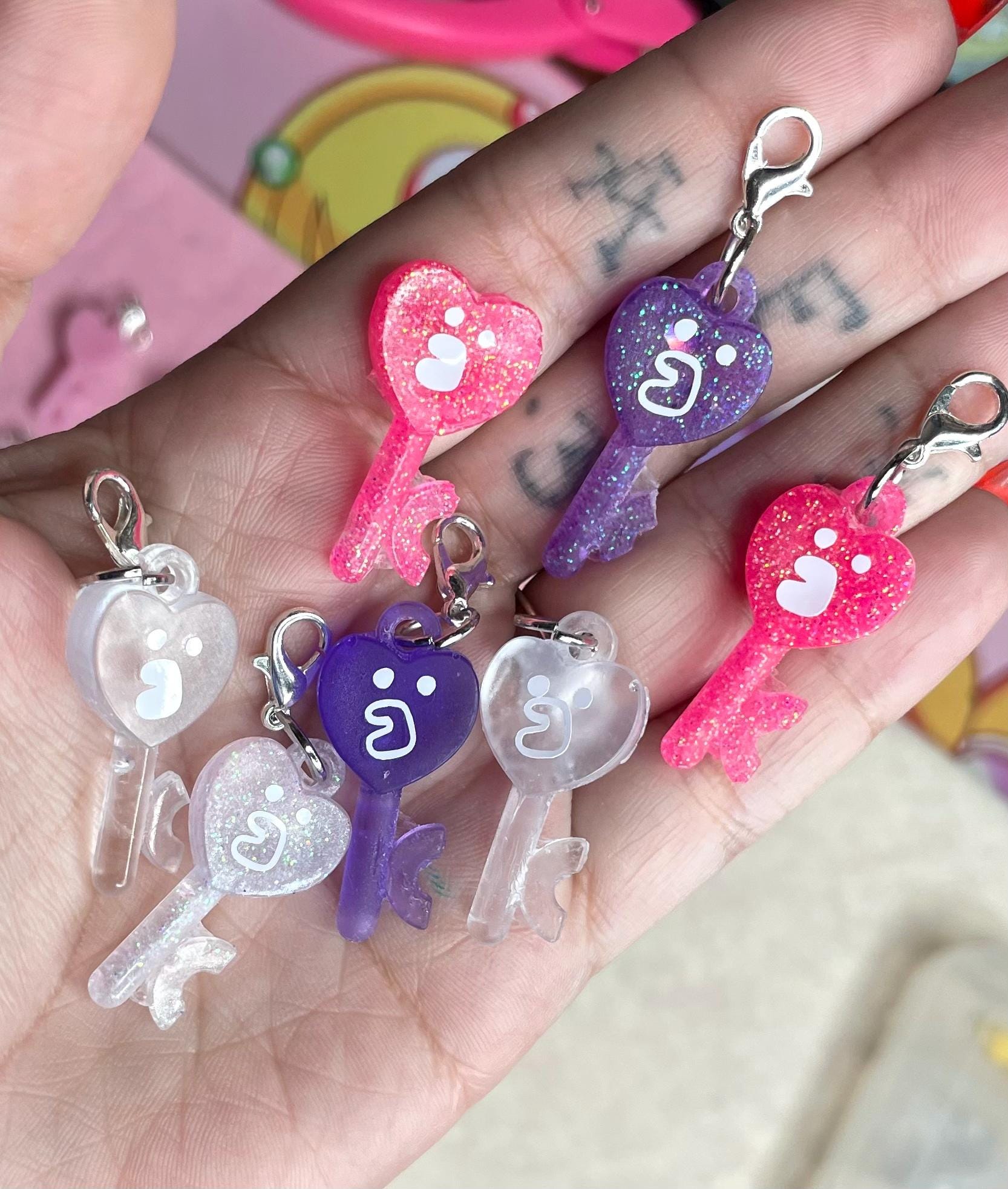 Tamagotchi Key Charm! Mini, Regular, and Custom! (in ANY Color or