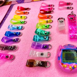 Medium Jelly and Glitter Tamagotchi Tags!
