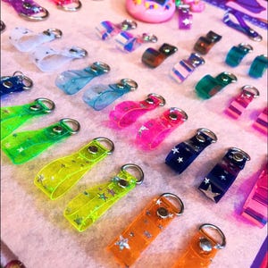 Tiny Tama Tags Keychains!- Holographic or Stars!
