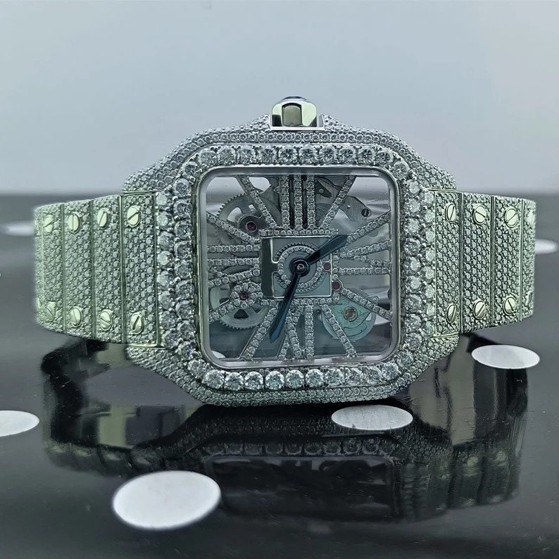 Cartier Skeleton Iced Out Etsy Canada