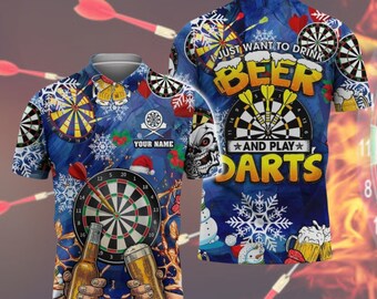 Maßgeschneidertes „My Drinking Team Has A Darts Problem“-Lässiges Poloshirt „Dartboard“ für Dartspieler-Liebhaber, Dart-Poloshirt, Dart-Shirt