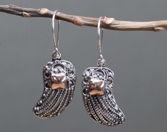 Dainty Angel Wings Earrings | Elegant Silver & Gold | Feather Dangle Jewelry Set