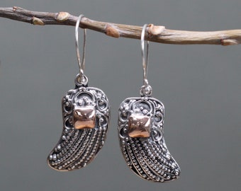 Boucles d'oreilles fines ailes d'ange | Argent et or élégants | Parure de bijoux en plumes