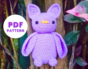 Bat Crochet Pattern, Amigurumi Bat Pattern, Bat Crochet Plush, Crochet Bat, Baby Bat Pattern, Amigurumi Bat, Halloween Crochet Pattern