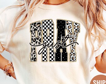 Camiseta Comfort Colors® Just Pray, camiseta gráfica a cuadros de leopardo, sudadera retro de fe cristiana, camiseta linda con temática religiosa