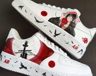 Nike Air Force 1, handgeschilderde Naruto aangepaste Nike AF1, Naruto Nike AF1, aangepaste schoenen, gepersonaliseerd cadeau, unieke handgeschilderde sneakers