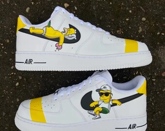 custom air force1 , handpainted af1 Sneakers, Simpson Nike AF1, Hand painted Shoes, giftfor, Gift for him /her, personalized shoes