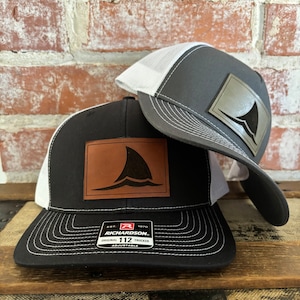 Haifischflossen-Lederpatch, Richardson 112, Trucker-Hut
