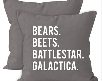 The Office Pillow, Dunder Mifflin Pillow, Office Pillow, Office Sayings, Bears Beets, The Office Gift, Office Products, Office Quotes