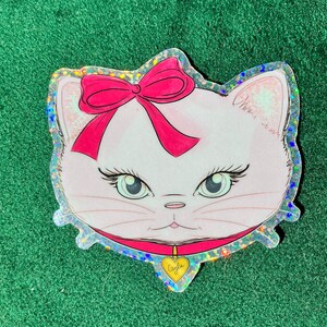 Chat scintillant vintage