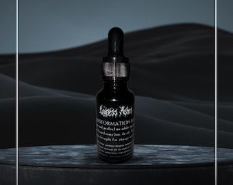 Aceite de hechizo de transformación para brujas que buscan crecimiento, protección y empoderamiento.