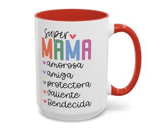 Mug, Spanish Taza para Regalar a Mamá Coffee Cup + Mother's Day Gift, Best Mom Present, Birthday, Christmas