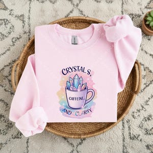 Gildan 18000 Light Pink Mockup, Boho Sweatshirt Flat Lay (Digital Downloads) image 7