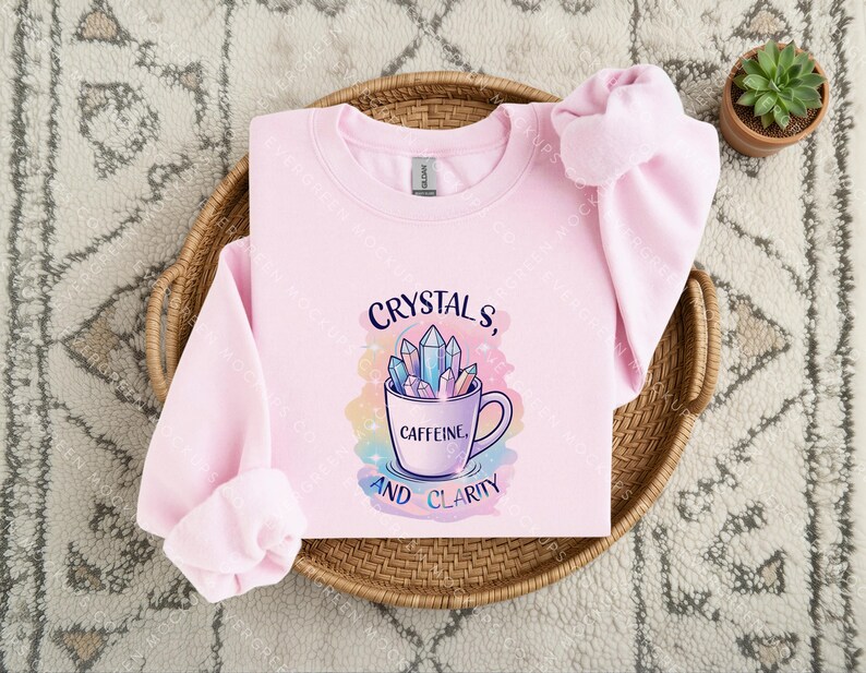 Gildan 18000 Light Pink Mockup, Boho Sweatshirt Flat Lay (Digital Downloads) image 7