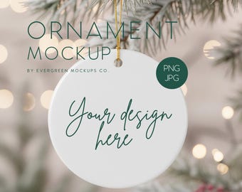 Keramisch kerstornament | Sjabloon voor feestelijke feestdagen | PNG- en JPG-bestanden voor POD