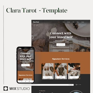 Tarot Wix Template: Mystical Website Design for Tarot Readers & Spiritual, booking integration website, responsive professional website