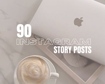90 Instagram Story Posts, Customizable and Editable Through Canva, PLR with MRR, DWA, Ubc, Passive Income, Digital Products, Social Media