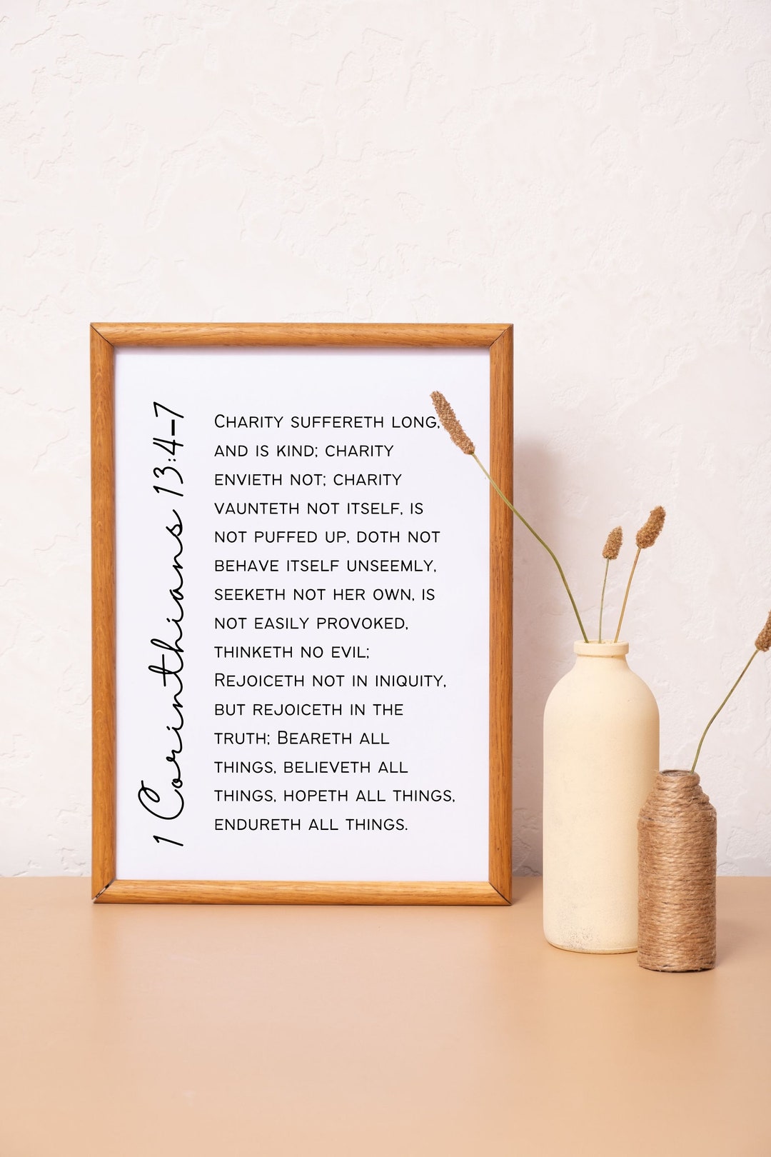1 Corinthians 13 | Digital Wall Art | Bible Verse Art - Etsy