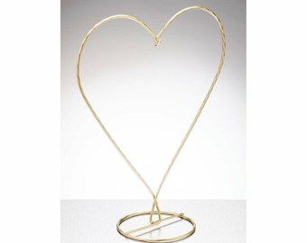 Heart Metal Ornament Stand - Gold