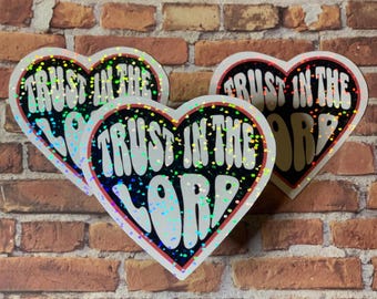 Christian Waterproof Sticker: Faith-Inspired Heart Decal (2.25")