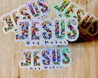 Christian Sticker: Jesus, Bible Verse, Waterproof Vinyl Decal