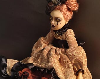 Haunted Victorian Porcelain Art Doll - 