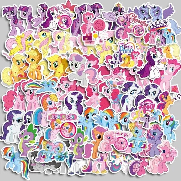 My Little Pony Mini Self Adhesive Stickers Sticker Set Ideal for Scrapbooking, Journals & Tech Gadgets - Easy Peel and Stick (A3-4)