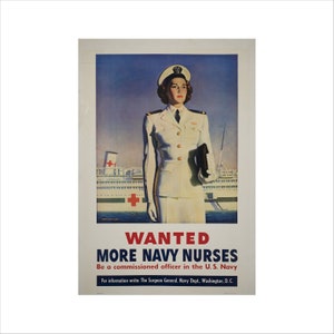 1945 Navy Nurses Wollte Plakat digitaler Download