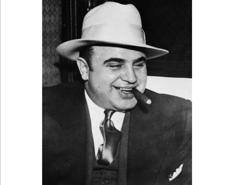 アル・カポネの指紋写真復刻版 - マフィアのボス、ギャング、犯罪王