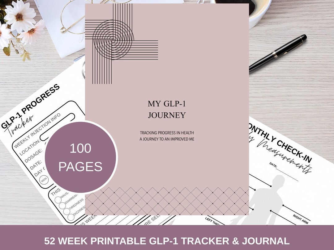 GLP-1 Weight Loss Tracker & Journal: 100 Page Printable (digital ...